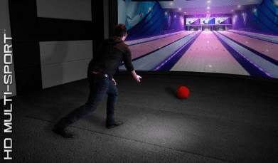 bowling on hd golf simulator with multi sport software