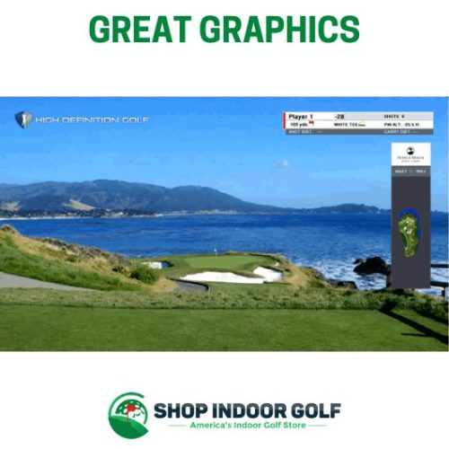 GOLF COURSE GRAPHICS ON HD GOLF SIMULATOR