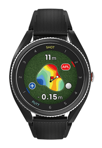 T9 GPS Golf Watch - Green view - Black