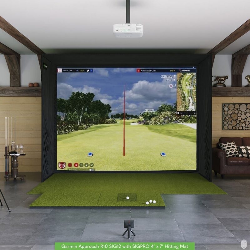 Garmin Approach R10 SIG12 Golf Simulator Package Golf Simulator Garmin SIGPRO Softy 4'x7'