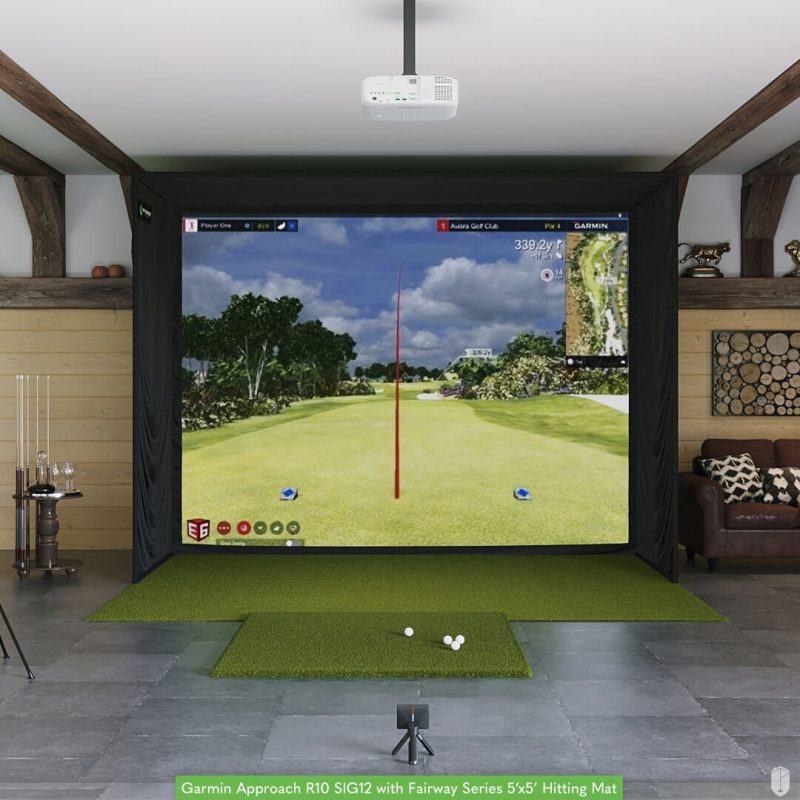 Garmin Approach R10 SIG12 Golf Simulator Package Golf Simulator Garmin Fairway Series 5' x 5'