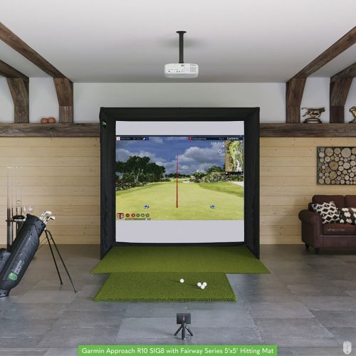 Garmin Approach R10 SIG8 Golf Simulator Package Golf Simulator Garmin Fairway Series 5' x 5'