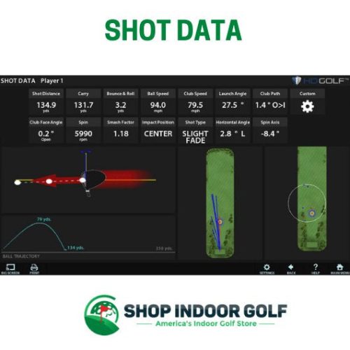 HD GOLF SIMULATOR SHOT DATA