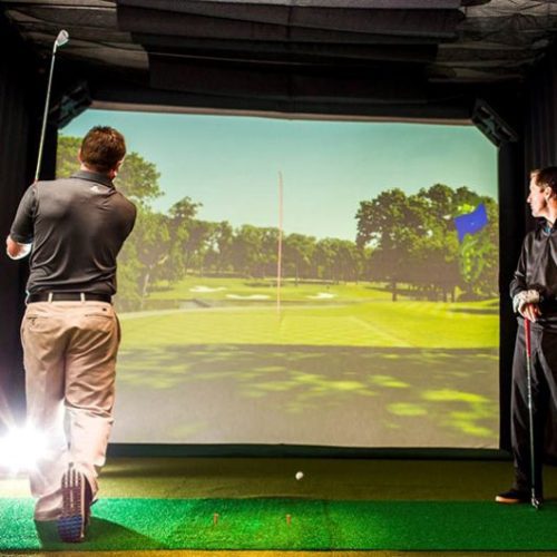 HITTING ON THE HD GOLF SIMULATOR