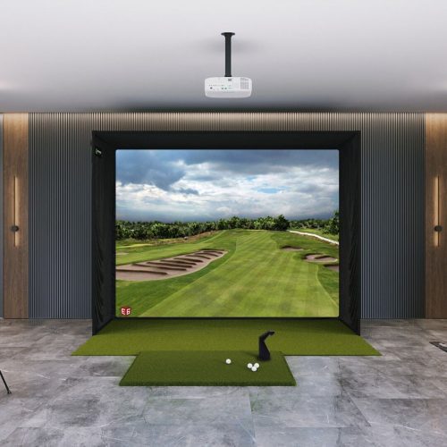 Launch Box SIG10 with fairway series golf mat.