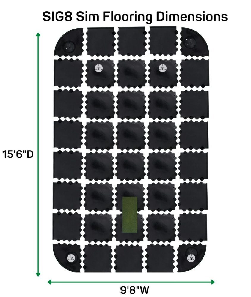 SIG8 Golf Simulator Flooring Dimensions