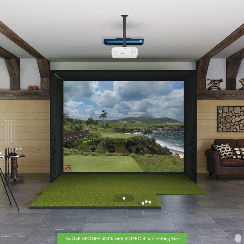 TruGolf APOGEE SIG10 Golf Simulator Package Golf Simulator TruGolf SIGPRO Softy 4' x 7'