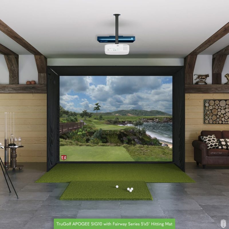 TruGolf APOGEE SIG10 Golf Simulator Package Golf Simulator TruGolf Fairway Series 5' x 5'