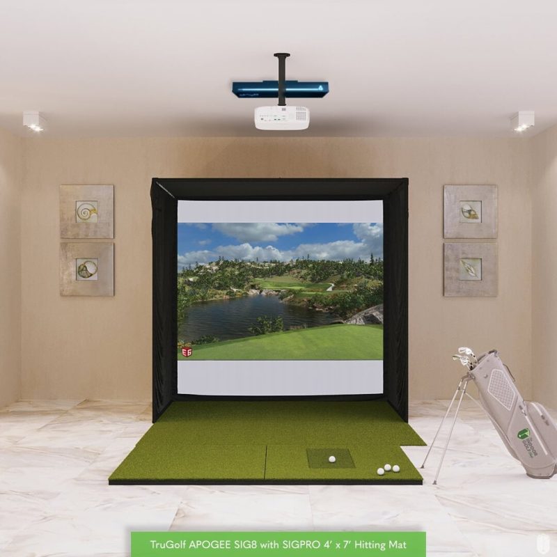 TruGolf APOGEE SIG8 Golf Simulator Package Golf Simulator TruGolf SIGPRO Softy 4' x 7'