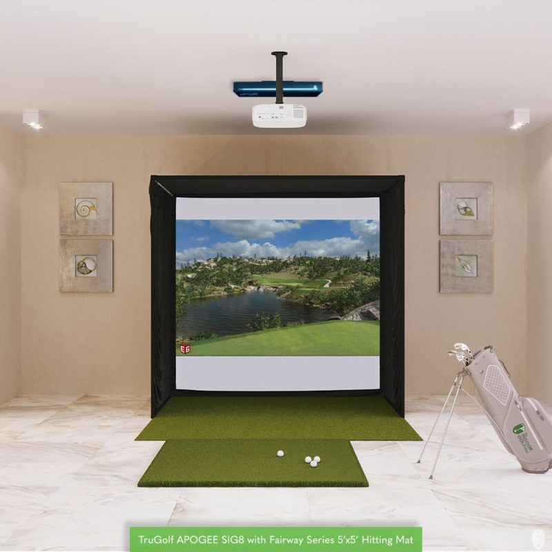 TruGolf APOGEE SIG8 Golf Simulator Package Golf Simulator TruGolf Fairway Series 5' x 5'