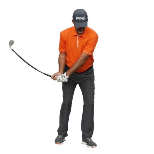 backswing with orange whip wedge