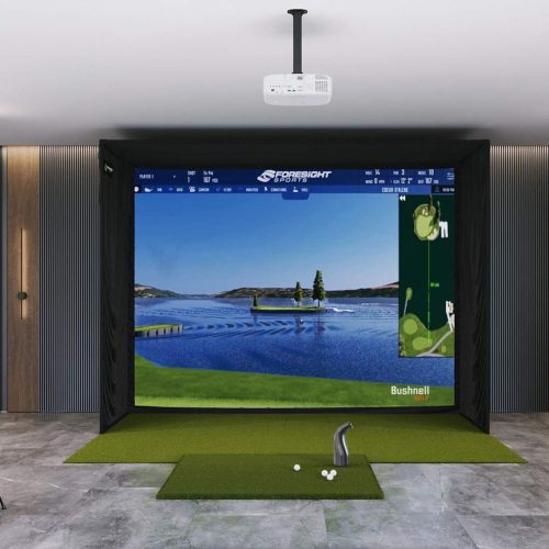 Bushnell Launch Pro SIG12 Golf Simulator Package Golf Simulator Bushnell Golf Fairway Series 5' x 5'