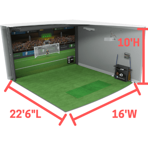 hd golf simulator entertainment package size and dimensions