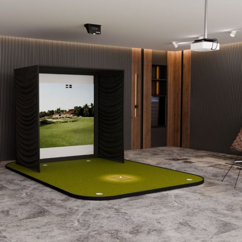 IDRA II SIG8 Golf Simulator with Golf Simulator Flooring 