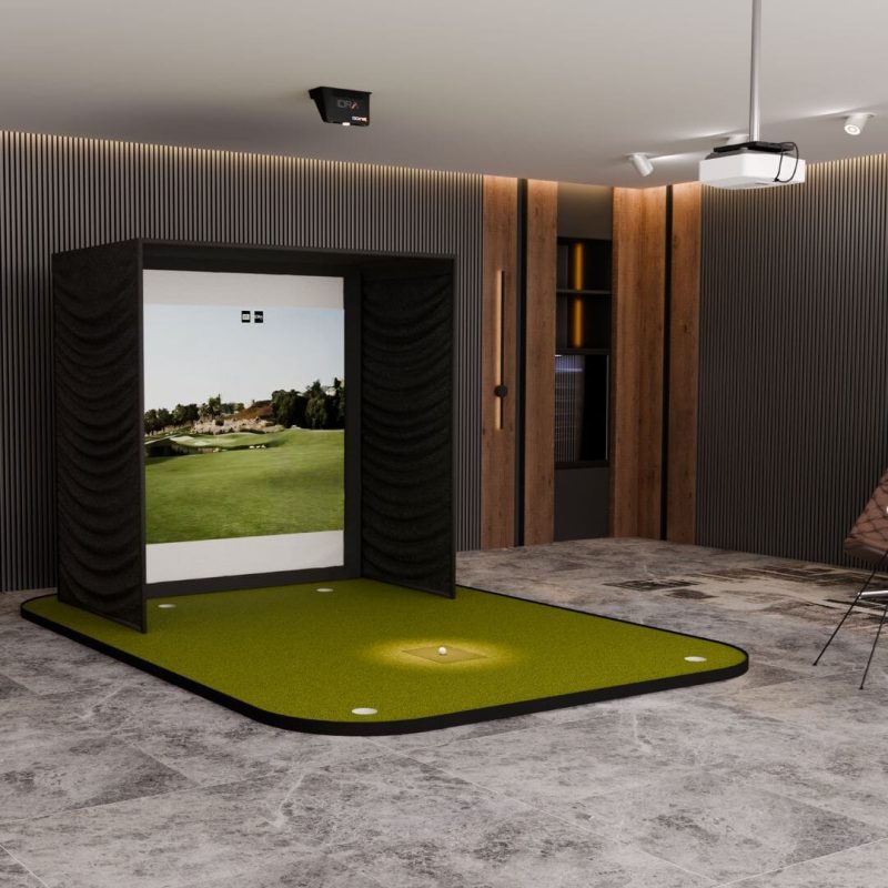 IDRA II SIG8 Golf Simulator with Golf Simulator Flooring