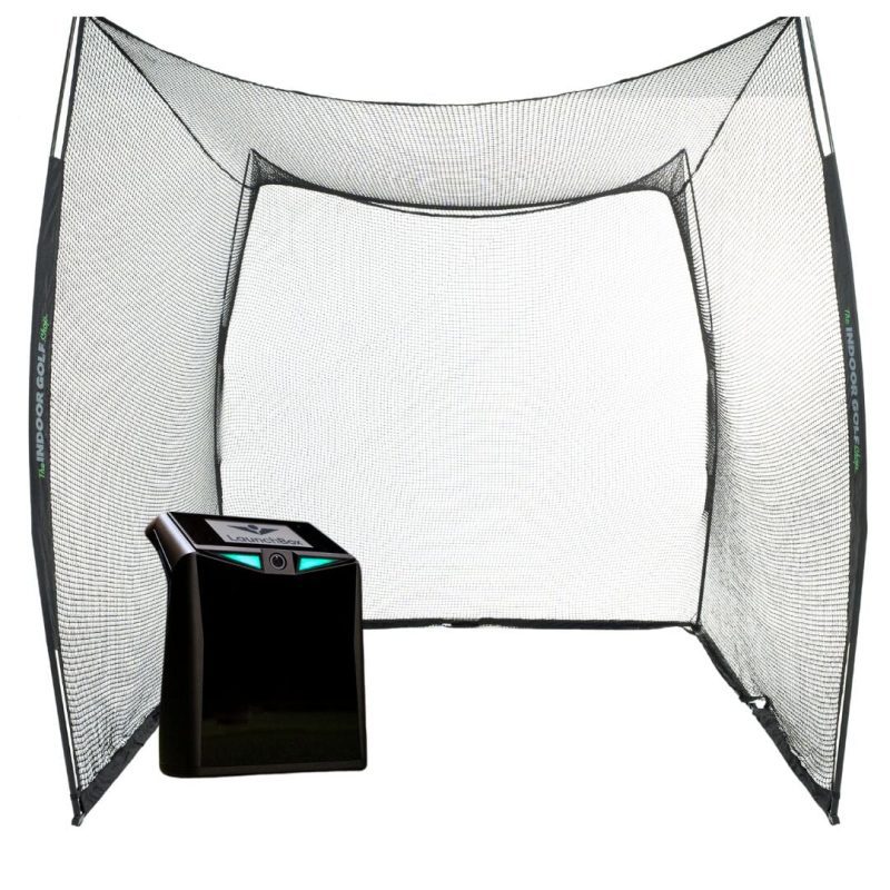 Trugolf Launch Box Golf Net Practice Bundle Golf Simulator TruGolf 10x10x10 Golf Net E6 Range