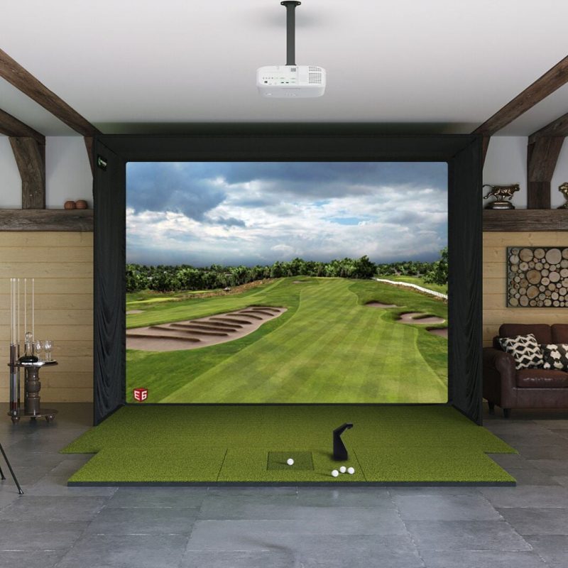 TruGolf Launch Box SIG12 with SIGPRO Softy 4' x 10' golf mat