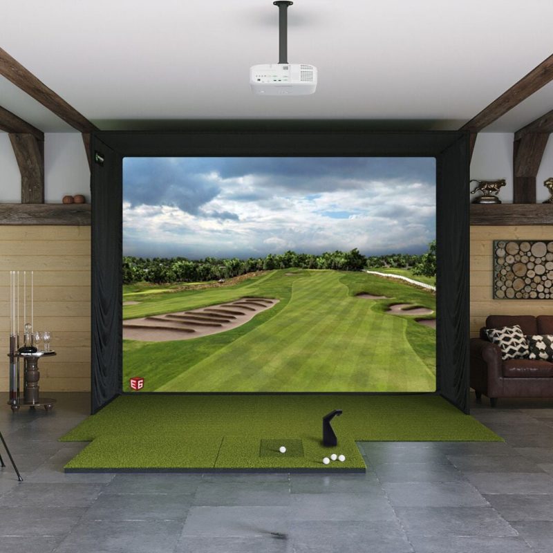 TruGolf Launch Box SIG12 with SIGPRO Softy 4' x 7' Golf Mat