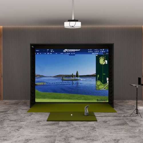 Bushnell Launch pro i SIG10 Golf Simulator package with 5' x 5' Golf mat