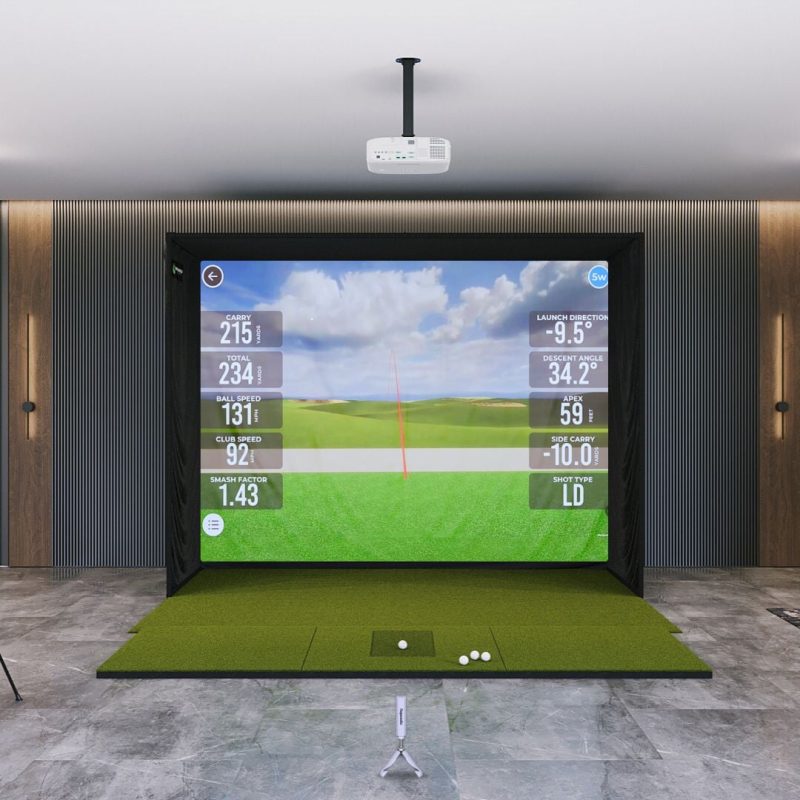 MLM2pro sig10 with sigpro softy 4' x 10' golf mat