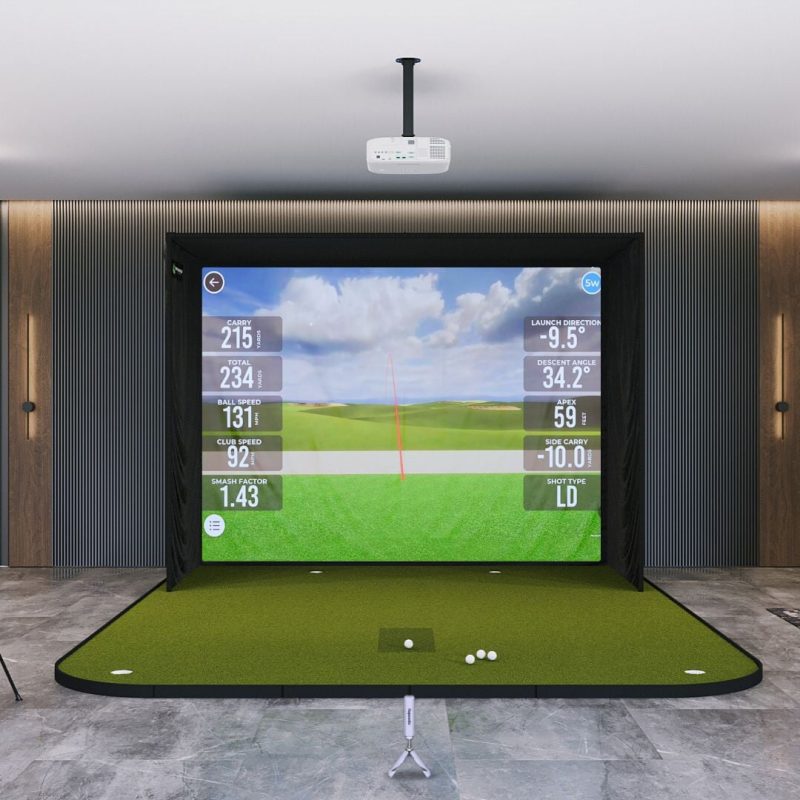 MLM2pro sig10 with sigpro golf simulator flooring