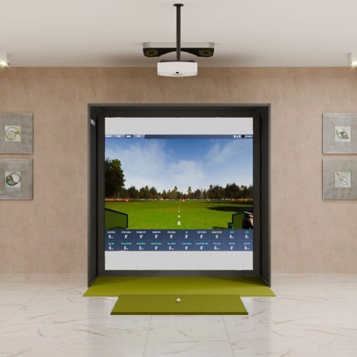 ProTee VX SIG8 Golf Simulator Package with Fairway series 5x5 golf mat