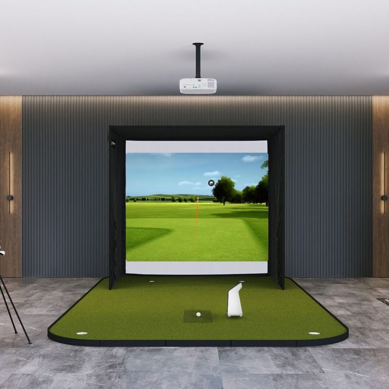 Garmin approach R50 SIG8 Golf Simulator Package with SIGPRO Golf Simulator Flooring