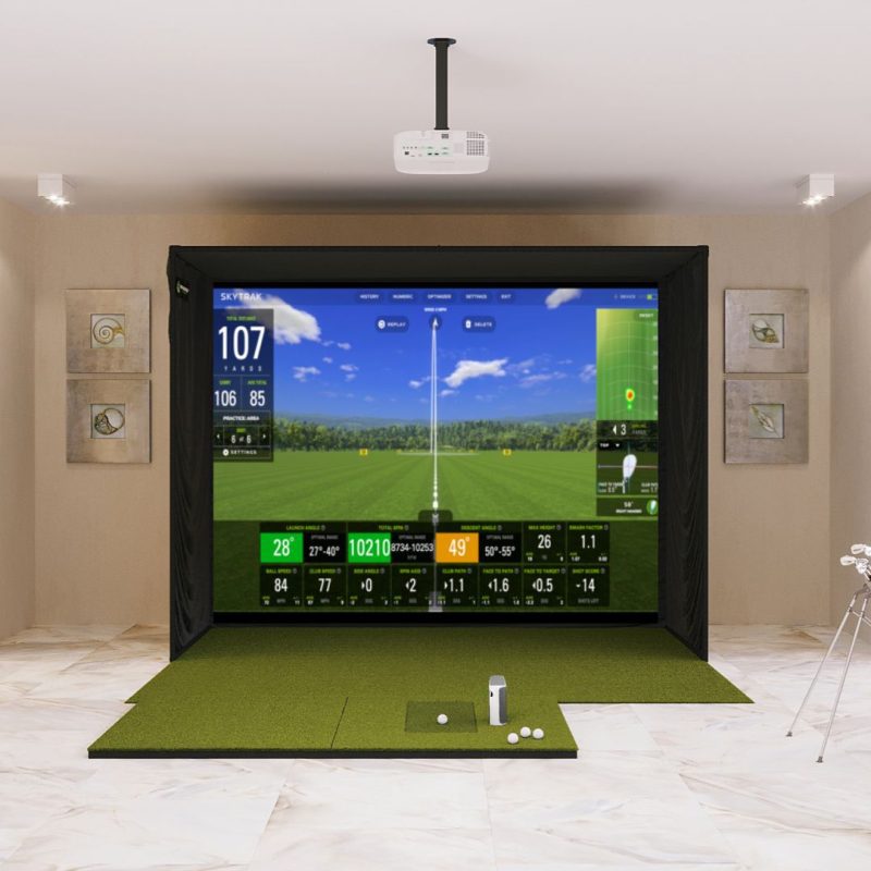 SkyTrak+ SIG10 Golf Simulator Package Golf Simulator SkyTrak SIGPRO 4' x 7' None