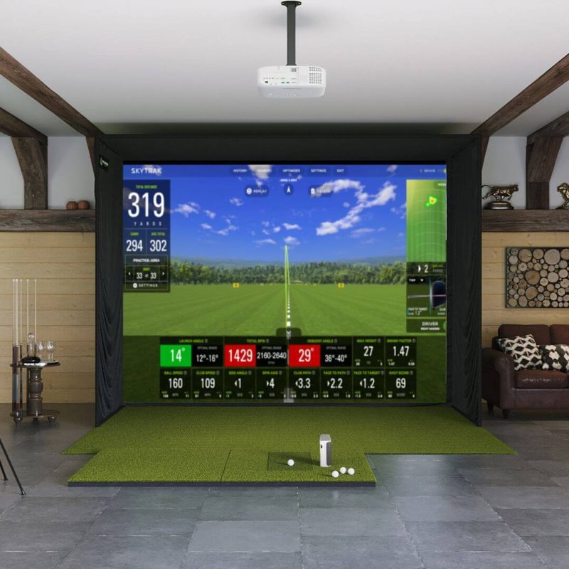 SkyTrak+ SIG12 Golf Simulator Package Golf Simulator SkyTrak SIGPRO 4' x 7' None