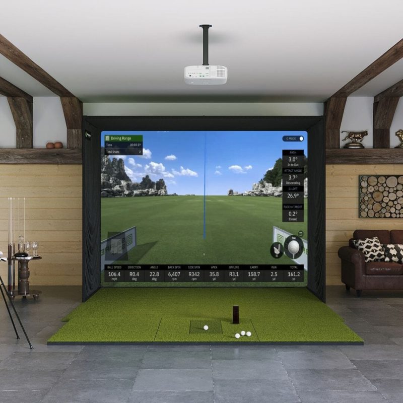 Square Golf SIG10 Golf Simulator Package with 4x10 golf mat