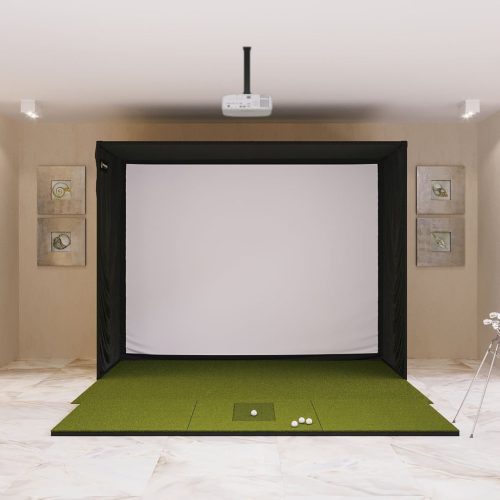 SIG10 Golf Simulator Studio - Complete Package Golf Simulator Screen Shop Indoor Golf SIGPRO 4' x 10'