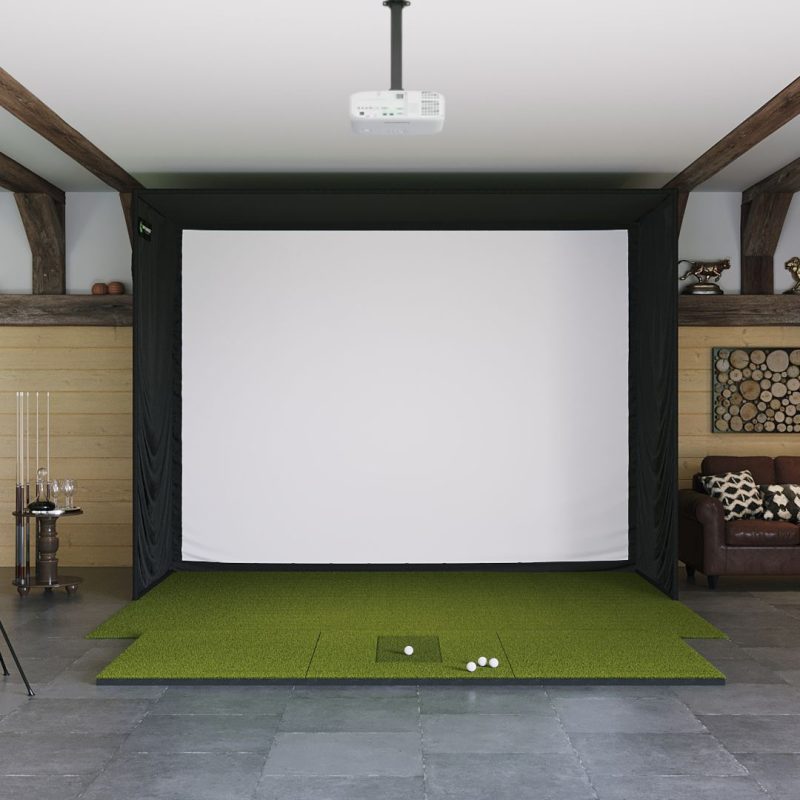 SIG12 Golf Simulator Studio - Complete Package Golf Simulator Screen Shop Indoor Golf SIGPRO 4' x 10'