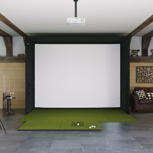 SIG12 Golf Simulator Studio - Complete Package Golf Simulator Screen Shop Indoor Golf SIGPRO 4' x 7'