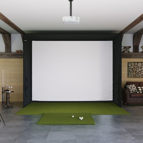 SIG12 Golf Simulator Studio - Complete Package Golf Simulator Screen Shop Indoor Golf Fairway Series 5' x 5'