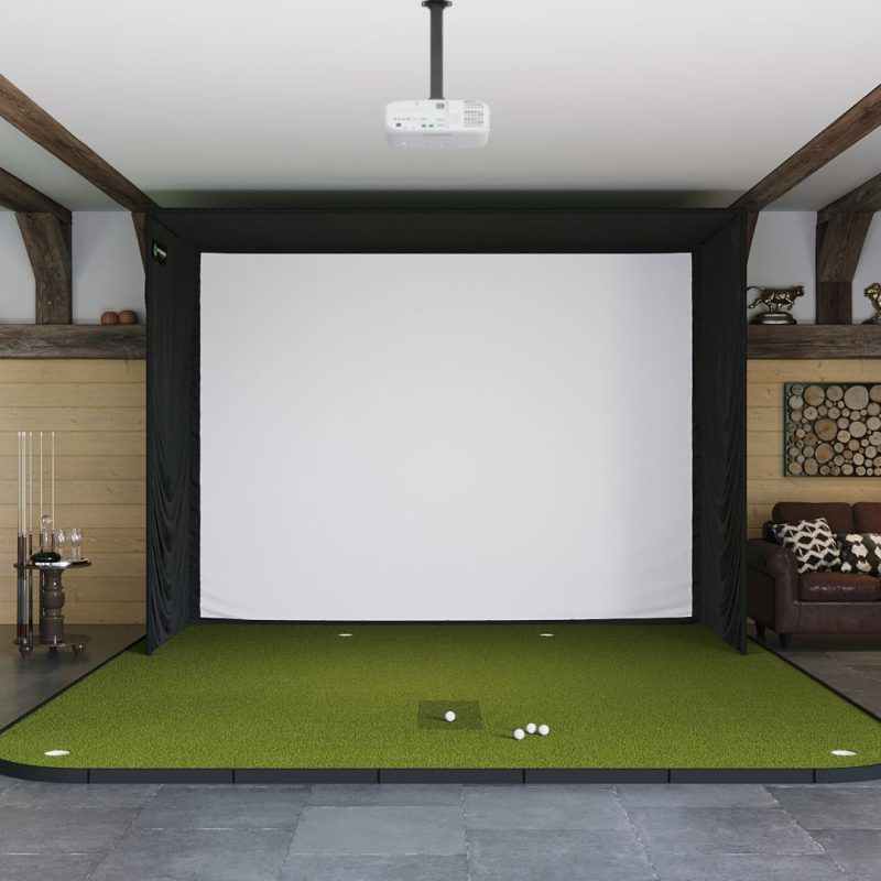 SIG12 Golf Simulator Studio - Complete Package Golf Simulator Screen Shop Indoor Golf SIG12 Golf Simulator Flooring