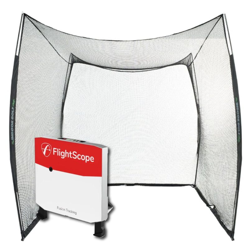 Flightscope X3 Golf Net Practice Bundle Golf Simulator Flightscope 10x10x10 Golf Net